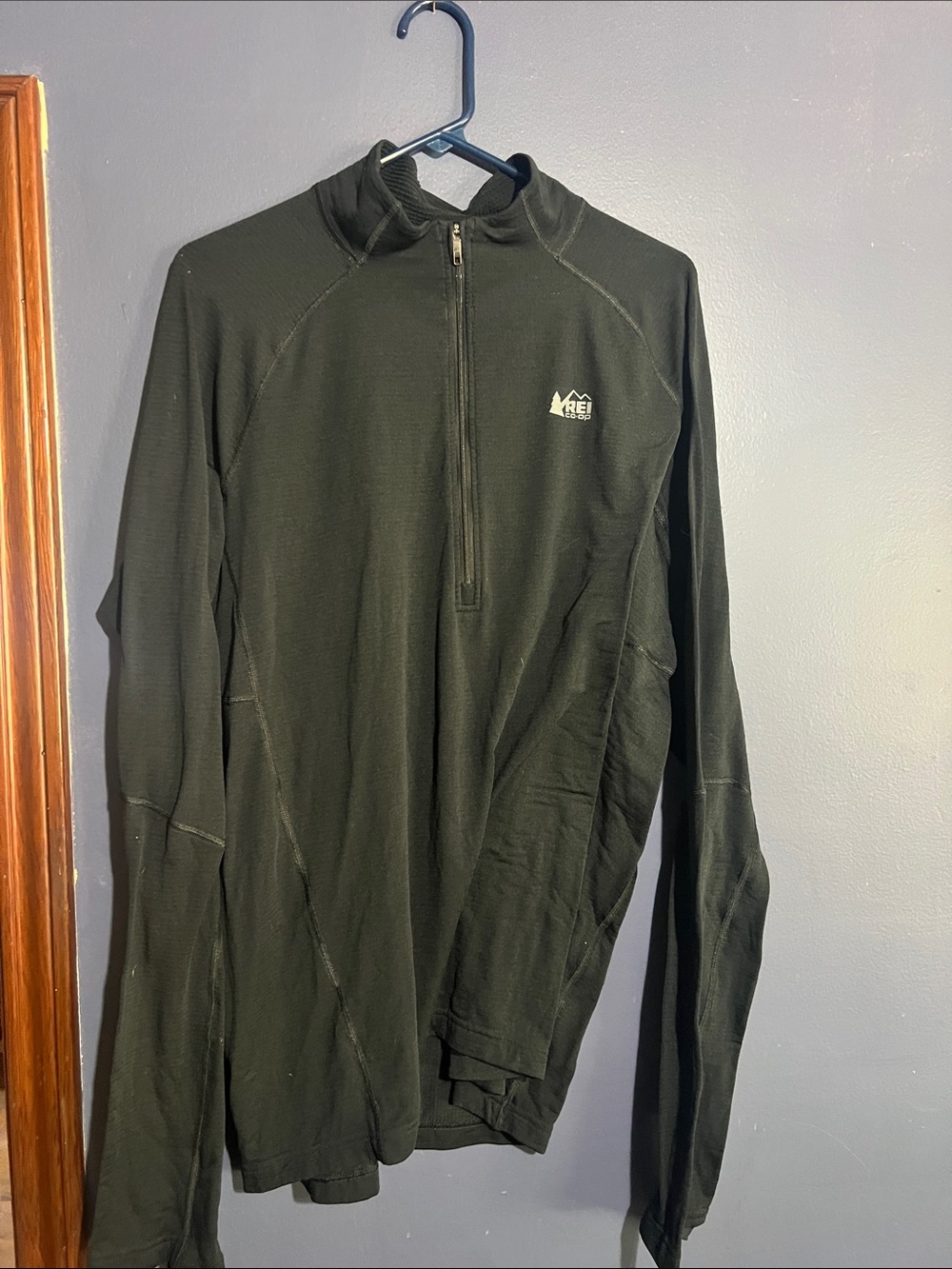 REI Co-op Men's Black Half-Zip Performance Pullover